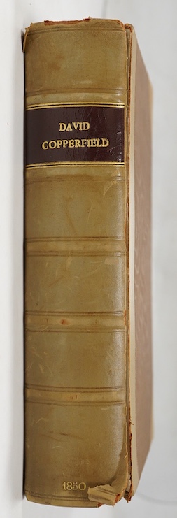 Dickens, Charles - The Personal History of David Copperfield. First Edition. pictorial engraved and printed titles, frontis and 38 plates (by H.K. Browne); earlier 20th century half calf and cloth, panelled spine with ma